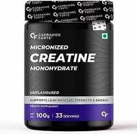 Carbamide Forte Micronised Creatine Monohydrate Powder | Creatine Supplement for Lean Muscle Volumization, Strength & Energy - Unflavoured - 33 Servings - 100g