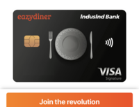 IndusInd Bank EazyDiner Credit Card First Year Free