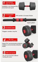 FitBox Sports Intruder 20 Kg Adjustable PVC Dumbbells Weights With Dumbbells Rods For Home Gym & Strength Training, 10 Kg X 2 (Black)