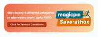 Magicpin save-athon : Win upto 1000₹ worth of reward by shopping in 4 categories.