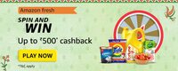 Amazon Fresh Spin & Win Cashback Offers UpTo Rs.500 (Must Play)