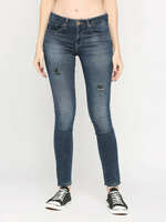 Spykar Women Mid Blue Lycra Slim Fit Narrow Length Clean Look High Rise Jeans - (ALICIA)
