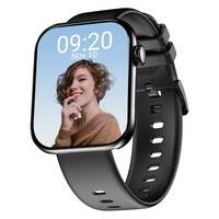 CrossBeats Spectra Max Super AMOLED Always on Display(AOD) Smart Watch, Large 1.81 Inch 368 * 448 Retina Resolution Smartwatch, AI ENC BT Calling, Rotating Crown Controls,150+ Sports Modes (Black)