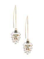 Zaveri Pearls Grey Dazzling Stones Embellished Contemporary Drop Earring For Women-ZPFK15153
