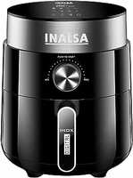 INALSA Air Fryer Digital Inox 2.5L- 1200W with 8 pre-set menu programs Technology|Touch control panel with Digital Display| Functions,Timer and Temperature Selector|Free Recipe book|2 Year Warranty