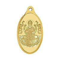 WHP Jewellers 24kt (999) 2 gram Goddess Lakshmi Yellow Gold Lakshmi Pendant