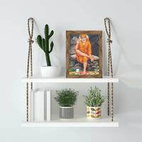 Indianara Shirdi Sai Baba Framed wall Painting with Table Top 2880TTWNT (8 ix 6 inch) -WITH FRAME & GLASS