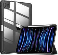 ProElite case Cover for Apple iPad Air 10.9 inch 5th/4th Gen & iPad Pro 11 inch 4th/3rd Gen, Transparent Smart Flip Cover for iPad Pro 11 & Air 10.9 inch with Pencil Holder, Black