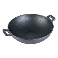  Apply ₹400 coupon Wonderchef Forza 24 cm Cast-Iron Kadhai, Pre-Seasoned Cookware, Induction Friendly, 1.9L, 3.8mm