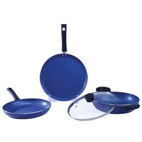 Wonderchef Valencia Non-Stick Cookware 4 Piece Set | Kadhai with Lid, Fry Pan, Dosa Tawa | Induction Friendly