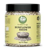 Go Vegan Sunflower Seeds for Eating 250gm - Rich in Protein & Fiber, Healthy Seeds [Jar Pack]