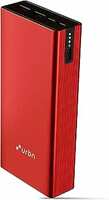 URBN 20000 mAh 20W Super Fast Charging Metal Power Bank | Type C PD (Input& Output) QC 3.0 Dual USB Output | Two-Way Fast Charging | Type C Cable Included -Red
