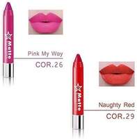 MISS ROSE CHUBBY LIP CRAYON COMBO PACK  (PINK , NAUGHTY RED, 6 g) MOQ 2