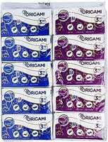 Origami 3 Ply Pocket Hanky Tissue Paper - Pack of 20 (10 Pulls Per Roll, 200 Sheets)