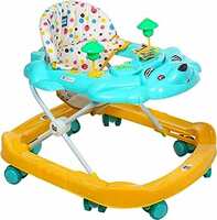 Mee Mee Baby Walker, 3 Level Adjustable Height, Foldable Step Baby Walker, Soft Cushioned Seat, Musical Activity Tray With Toy, Multi Functional, Premium Rocker & Rocking Walker for Kids/Baby/Toddlers 6-18 Months Male
