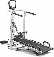 Lifelong LLTM144 Manual Multifunction 4 in 1 Treadmill (Jogger, Twister, Stepper and Push-up bar), 3 Level Manual Incline with Free Home Installation