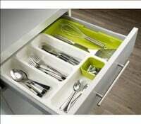DRIXTY Anudas Expandable Cutlery Tray Plastic Drawer Holder