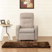 Home Centre Toledo Fabric 1-Seater Recliner - Beige