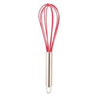 Frenchware Whisk for Kitchen - Silicone for Cooking, Baking & Mixing - Seamless Design, Heat-Resistant -40°C to 230°C, Food-Grade & BPA-Free, Dishwasher Safe (Red)