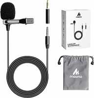MAONO AU-400 Lavalier Auxiliary Omnidirectional Microphone (Black)