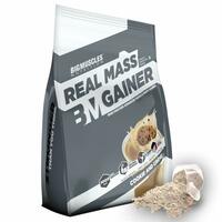 Bigmuscles Nutrition Real Mass Gainer [Cookie & Creme], Lean Whey Protein Muscle Mass Gainer, Complex Carbohydrates, 1000 Calories Per Serving | Pack of 10 Servings,Powder.