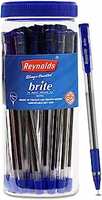 Reynolds BRITE BP 25 CT JAR - BLUE I Lightweight Ball Pen With Comfortable Grip for Extra Smooth Writing I School and Office Stationery | 0.7mm Tip Size