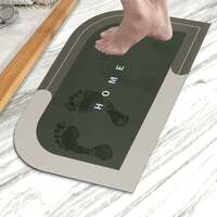 Story@Home Napa Leather Mat Non-Skid Bottom Doormat for Home Entrance | Kitchen | Floormat for Office Pack of 1 Solid Sophistication Silver Mist