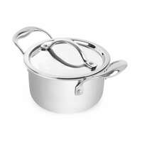 Cello Armour Induction Base Tri-Ply Casserole with Stainless Steel Lid, Food Capacity - 1.6 Litre, 16cm