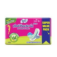 Sofy Anti Bacteria Extra Long Sanitary Pads - Slim (Pack of 48 Pads) [₹50 Coupon]
