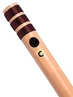 AIBANA Beginners Flutes C Natural Medium Right Hand 8 Hole Bansuri Musical Instrument Size 19inch 48 cm (Brown)