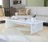 ANIKAA Max Engineered Wood Coffee Table  (Finish Color - White, DIY(Do-It-Yourself))
