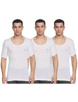 Dollar Bigboss Men's Solid Vest (Pack of 3) [L Size]