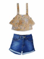 ADIVA Girls Sleeveless Top & Shorts Set