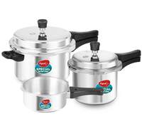 Pigeon By Stovekraft Special Aluminium Pressure Cooker Combo with Outer Lid Gas Stove Compatible 2, 3, 5 L