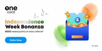 OneCard Independence Week Bonanza (Get 5000 to 8000 reward points on each referral; check details)