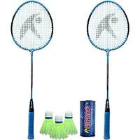 Hipkoo HXBR2XSCOCK3_BL Air Badminton Set (2 Rackets and 3 Shuttlecocks) with Bag Badminton Kit (Blue)