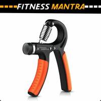 Fitness Mantra 10KG To 40KG Weight Adjustable Hight Quality Hand Gripper for Men & Women Hand Grip/Fitness Grip (Orange)