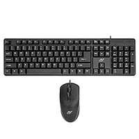 Ant Value FKBRI02 / Spill-Resistant, Silent Keys, DPI Mouse & KB Combo Wired Desktop KB, USB Keyboard Mouse Set (Black) Gaming mouse and Gaming keyboard  