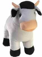 AK TOYS Super Soft Lovable Huggable Cute Cartoon Character Cow - 30 cm (Black, White)