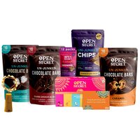 Open Secret Snacks Hamper Gift Combo Box | Assorted Chocolate Cookies, Chocolate Brownies, Chips, Lights, Card | Chocolate, Chips, Cookies Healthy Pack