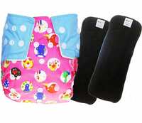 Babymoon (SET of 3-1 Cloth Diaper with 2 5Layesr Bamboo Insert)