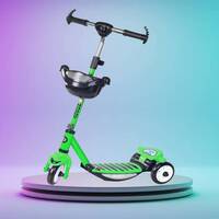 FORMONIX Kick Scooter Wide LED Light Wheels, Adjustable Handlebar Kids Scooter 3 Wheeler Kids Scooter (Multicolor, Pack of 1)