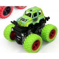 PK Kart 4x4 Big Wheel Monster Zap Car Toy for Kids car Friction Powered Cars with Rubber Wheels,Spring Shock Absorber Suspension Push and Go Toy (3 Years Old and Above) (Multicolor)