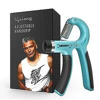 Limited-time deal: Lifelong Adjustable Hand Grip Strengthener, Hand Gripper for Men & Women for Gym Workout Hand Exercise Equipment to Use in Home for Forearm Exercise (5-60kgs) - Blue & Black, LLFAHG001