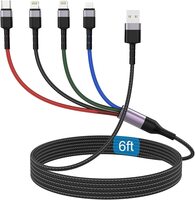 rts 4 in 1 Fast Charging Multi Universal iPhone Charging Cable Adapter 2.4A