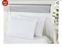 Amazon Brand - Solimo Microfibre & Polyester 2-Piece Bed Pillow Set - 16 x 24 Inch, White
