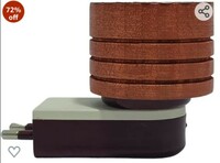 Eabir Kapoor Dani Camphor Diffuser for Home Bakhoor Burner Kapoor Diffuser for Home Kapoor Dani Electric Kapoor Dani (Wood, Cylindrical, Brown)