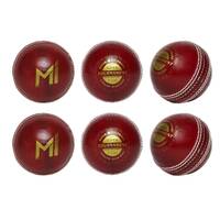 playR x Mumbai Indians Super Tournament Leather Ball Pack of 6 - Red