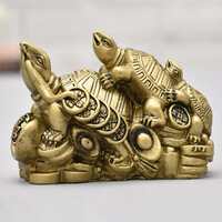 ARCHIES CURATIVE Vastu Feng Shui Resin Tortoises Idol/Showpiece Gifting for Diwali/Festivals/Parties Ideal for Home/Offices/Temples