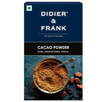 Didier & Frank Pure Cacao Powder, Unsweetened, Dark, Vegan, 100g (Use for Cake, Baking, Hot Chocolate, Milkshake)